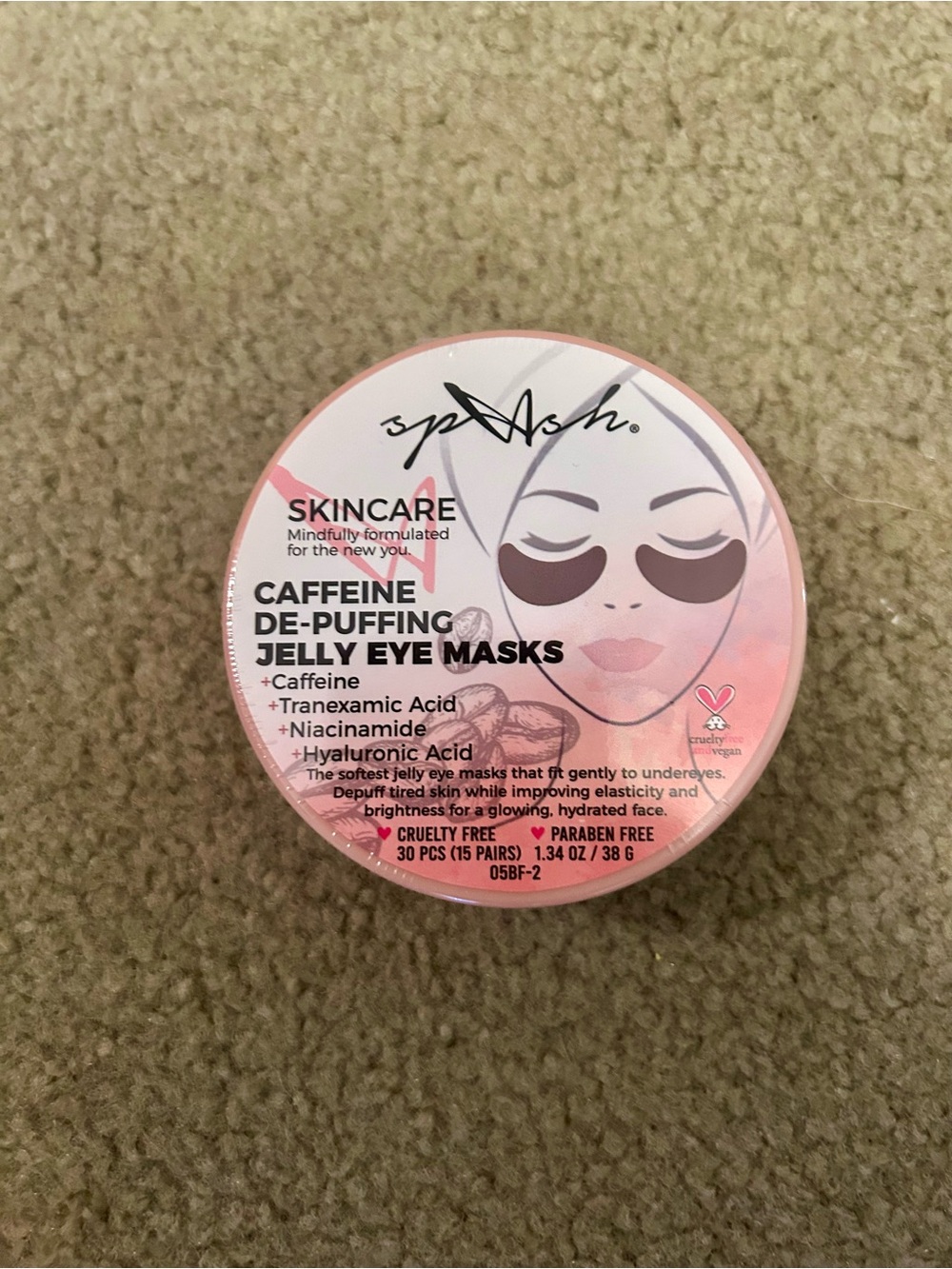 LA Splash SKINCARE Caffeine De-Puffing Jelly Eye Masks